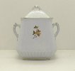 Bishop and Stonier, England, White Ironstone Tea Leaf Covered Sugar