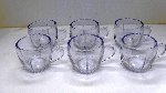 New Martinsville, Radiance, Ice Blue Punch Cups, Set of 6
